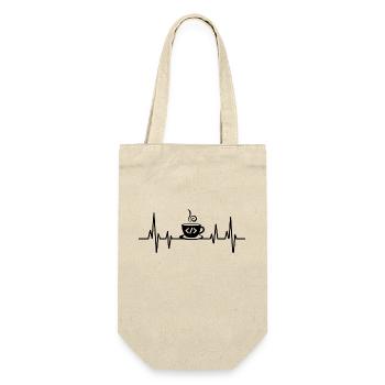 Coffee Coding Heartbeat Coder Developer Nerd Coffe - Gift Bag for Bottles - nature - Front