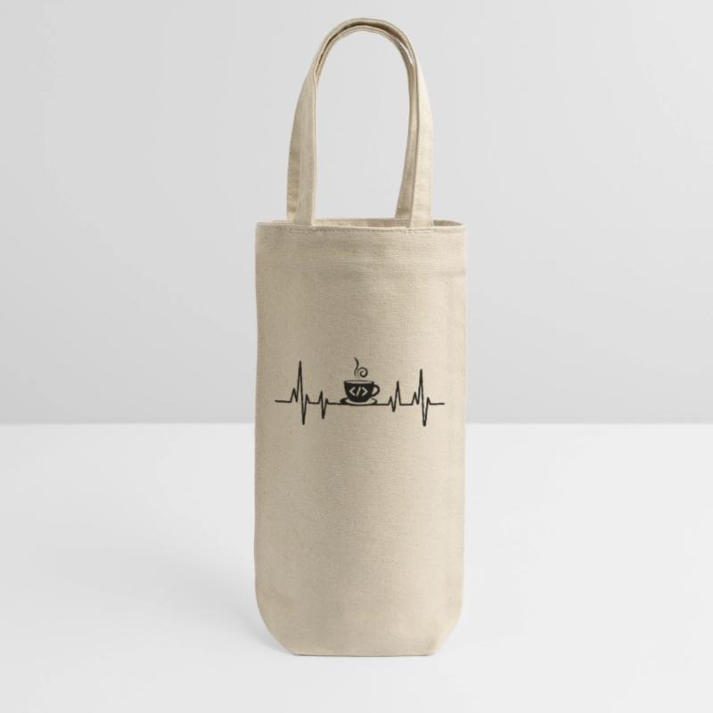 Coffee Coding Heartbeat Coder Developer Nerd Coffe Gift Bag for Bottles