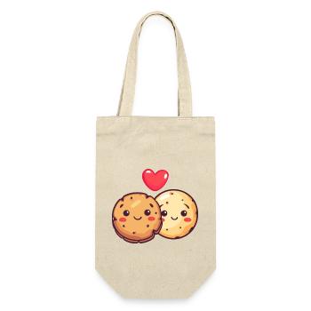 Biscuits Couple Amour Coeur Saint Valentin - Sac à bouteille - nature - Devant