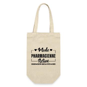Mode pharmacienne activé humour pharmacie cadeau - Sac à bouteille - nature - Devant