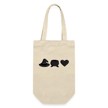 Hexen-Kessel-Liebe (Black) - Geschenkbeutel für Flaschen - Natur - Vorne