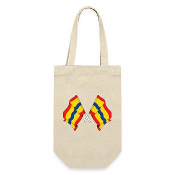 Two flags of the province of Overijssel - Gift Bag for Bottles - nature - Front