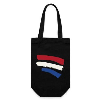 Drapeau des Pays-Bas - Rayures style pinceau - Sac à bouteille - noir - Devant
