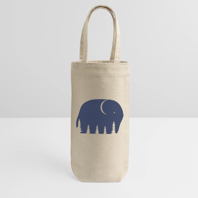 Ein Elefant oder ein Wald in dieser Fun Optical Illusi Geschenkbeutel für Flaschen