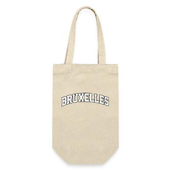 Brussels logo: Collegiate design with urban style - Gift Bag for Bottles - nature - Front