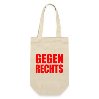 Gegen rechts - Geschenkbeutel für Flaschen - Natur - Vorne