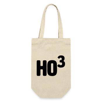 Ho3 - Ho Ho Ho - Geschenkbeutel für Flaschen - Natur - Vorne