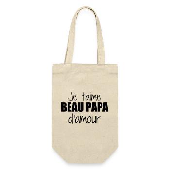 Je t'aime beau papa d'amour - Sac à bouteille - nature - Devant