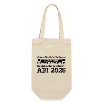 ABI Shirt - Geschenkbeutel für Flaschen - Natur - Vorne