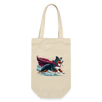 Super Dog Australian Shepherd Sheppie Gift - Gift Bag for Bottles - nature - Front