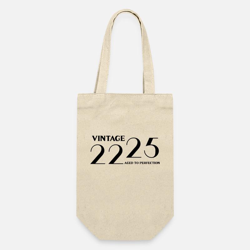 Årgang 2025 lagret til perfektion - Gavepose til flasker - natur