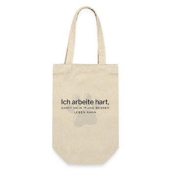 Je travaille dur pour que mon chien puisse mieux vivre - Sac à bouteille - nature - Devant