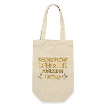 Snowplow Operator Powered Coffee Snow Plow Driver - Gift Bag for Bottles - nature - Front