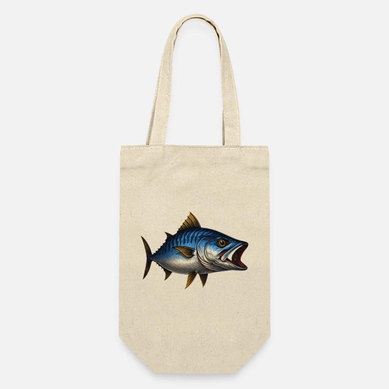 Dynamischer Blauflossen-Thunfisch Illustration - Geschenkbeutel für Flaschen - Natur