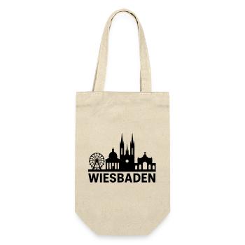 wiesbaden silhouette - Geschenkbeutel für Flaschen - Natur - Vorne