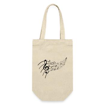 Black night with music knot - Gift Bag for Bottles - nature - Front