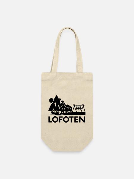 lofoten silhouette - Geschenkbeutel für Flaschen - Natur