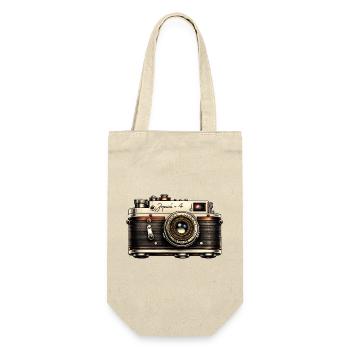 Vintage Camera Illustration Tee - Gift Bag for Bottles - nature - Front