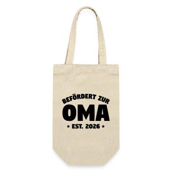 Promoted to Grandma 2026 – Classic Grandma Statement - Gift Bag for Bottles - nature - Front