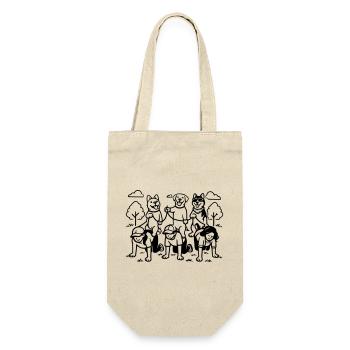 Gassi Gehen Dog Edition dog rules - Geschenkbeutel für Flaschen - Natur - Vorne