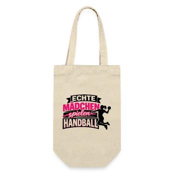 handball mädchen geburtstag geschenkidee - Geschenkbeutel für Flaschen - Natur - Vorne