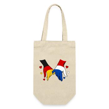 Germany Holland Flag Holding Hands - Gift Bag for Bottles - nature - Front