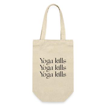Yoga Kills_ - Geschenkbeutel für Flaschen - Natur - Vorne