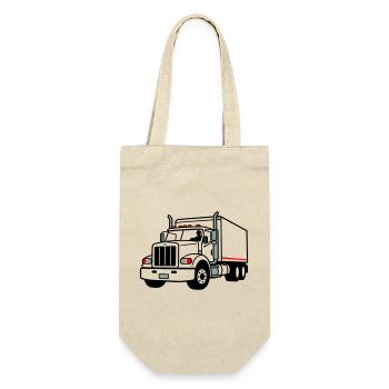 Lkw - Geschenkbeutel für Flaschen - Natur - Vorne