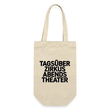 Tagsuber Zirkus Abends Theater Shirt - Geschenkbeutel für Flaschen - Natur - Vorne