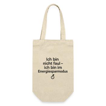 Ich bin im Energiesparmodus - Geschenkbeutel für Flaschen - Natur - Vorne