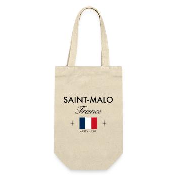 Saint Malo Frankreich Koordinaten Reise Souvenir - Geschenkbeutel für Flaschen - Natur - Vorne