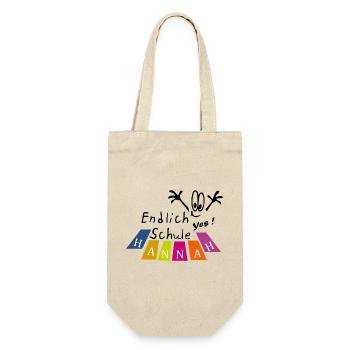 endlich Schule Hannah - Geschenkbeutel für Flaschen - Natur - Vorne