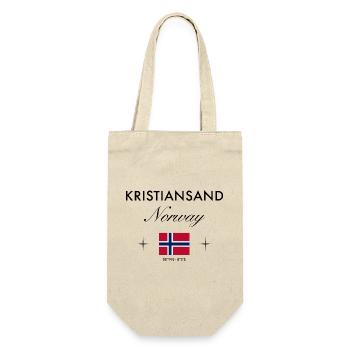Kristiansand Norwegen Koordinaten Reise Souvenir - Geschenkbeutel für Flaschen - Natur - Vorne