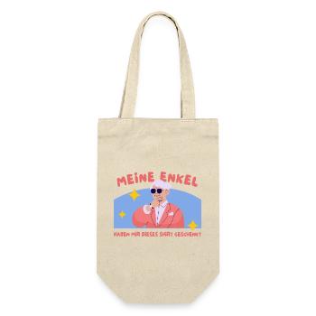 Enkelgeschenk Shirt Humor - Geschenkbeutel für Flaschen - Natur - Vorne