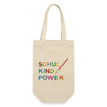 Schoolchild Power - Gift Bag for Bottles - nature - Front