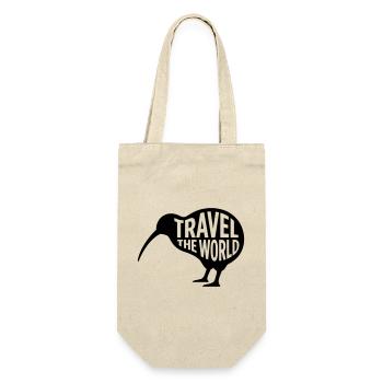 Kiwi Vogel Travel The World – Funny Travel - Gift Bag for Bottles - nature - Front