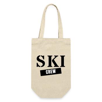 Ski Crew - Skifahrer Skiurlaub Aprés Ski Piste - Geschenkbeutel für Flaschen - Natur - Vorne