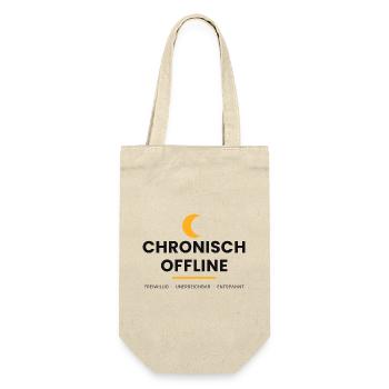 Chronisch Offline - Geschenkbeutel für Flaschen - Natur - Vorne