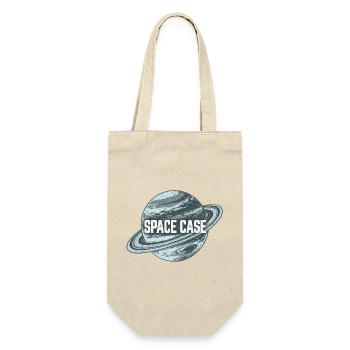 Space Case Planetenkreis Retro-Logo - Geschenkbeutel für Flaschen - Natur - Vorne