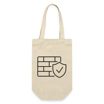 Firewall-Schutzlinien-Symbol - Geschenkbeutel für Flaschen - Natur - Vorne