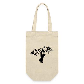 Mountain snowboarder - Gift Bag for Bottles - nature - Front