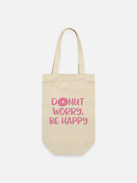 Donut worry - Geschenkbeutel für Flaschen - Natur