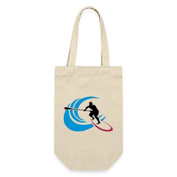 Wassersport ⛵️  - Geschenkbeutel für Flaschen - Natur - Vorne