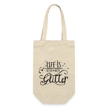 Glitter Princesse dire La vie est meilleure Glitter - Sac à bouteille - nature - Devant