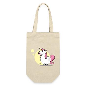 Einhorn - Geschenkbeutel für Flaschen - Natur - Vorne