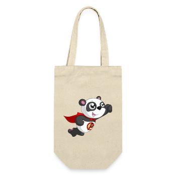 Panda super-héros - Sac à bouteille - nature - Devant