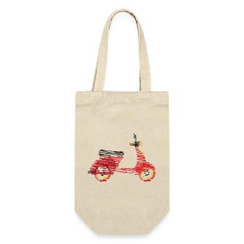 Scooter rétro – Dessin abstrait en gribouillis - Sac à bouteille - nature - Devant