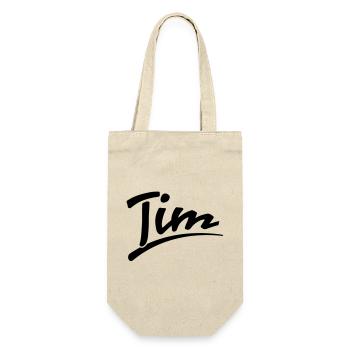 Tim - Geschenkbeutel für Flaschen - Natur - Vorne