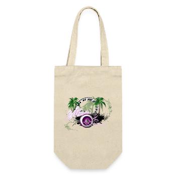 Music speaker with palm trees - Gift Bag for Bottles - nature - Front