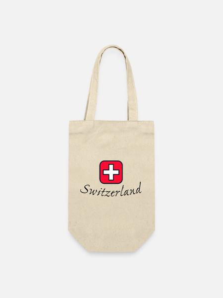 Schweiz - Geschenkbeutel für Flaschen - Natur